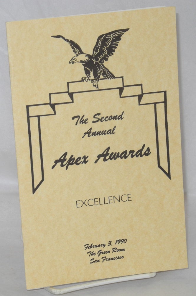 Cat.No: 209700 The Second Annual Apex Awards [program] February 3, 1990, the Green Room, San Francisco