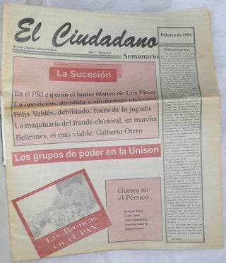 Cat.No: 209773 El Ciudadano: semanario; año 1, #0, Febrero de 1991. Ramón Alfonso...
