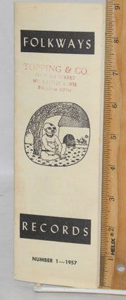 Cat.No: 210385 Folkways Records Number 1 - 1957 [catalog