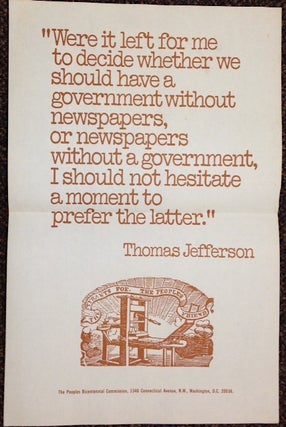 Cat.No: 210492 "Were it left to me to decide whether we should have a government...