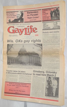 Cat.No: 210849 Chicago GayLife: the international gay newsleader; vol. 7, #37, Friday,...