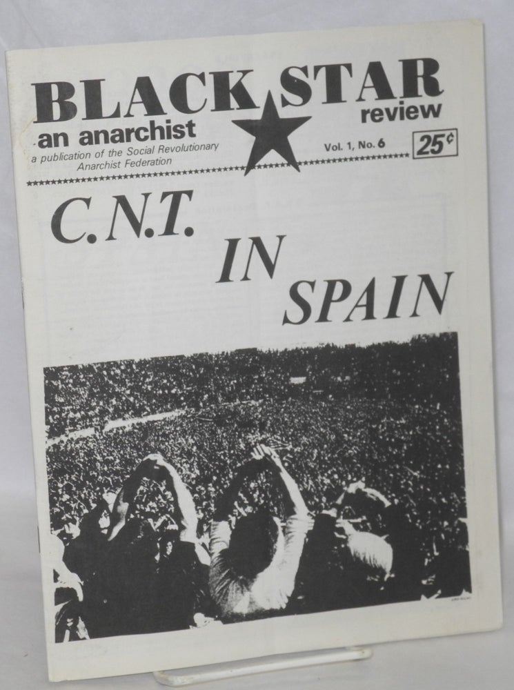 Cat.No: 210938 Black Star: Vol. 1 no. 6. Social Revolutionary Anarchist Federation.