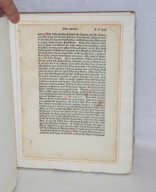 An Original Leaf from the Polycronicon Printed by William Caxton at Westminster in the Year 1482