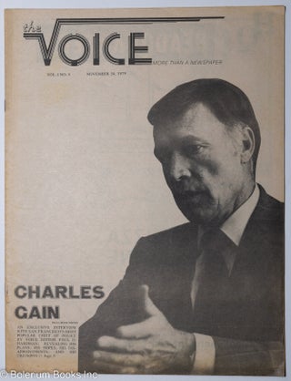 Cat.No: 210969 The Voice: more than a newspaper; vol. 1, #4, November 30, 1979; Charles...