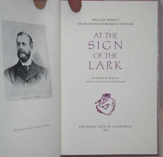 At the Sign of the Lark: William Doxey's publishing venture with an annotated bibliography