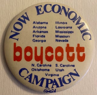 Cat.No: 211186 NOW Economic Boycott Campaign [pinback button