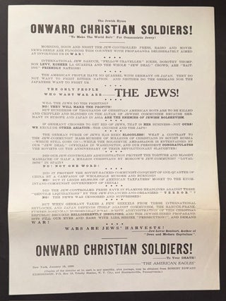 The Jewish hymn: Onward Christian soldiers! "To make the world