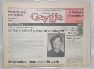Cat.No: 211409 Chicago GayLife: the international gay newsleader; vol. 8, #15, Friday,...