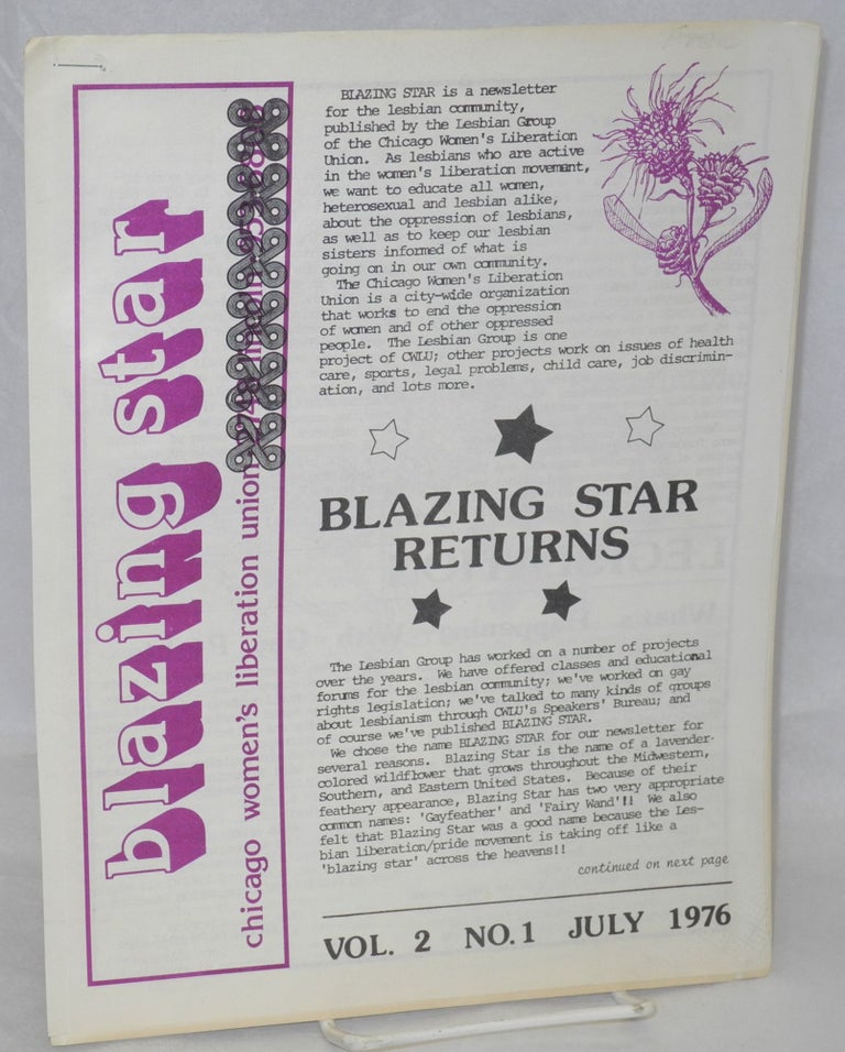 Cat.No: 211564 Blazing Star: vol. 2, #1, July 1976: Blazing Star returns