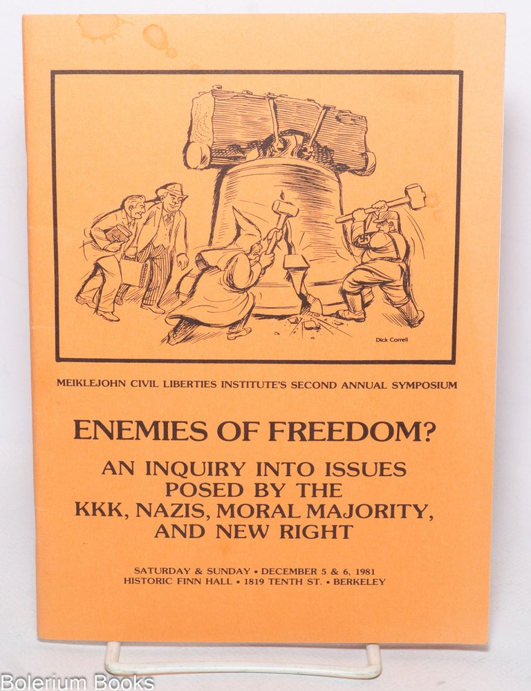 Cat.No: 211654 Enemies of freedom? An inquiry into issues posed by the