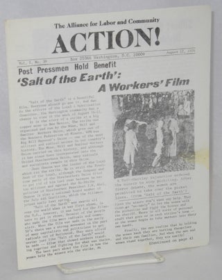 Cat.No: 211718 Action! Vol. 1, no. 30, August 12, 1976. Alliance for Labor, Community Action