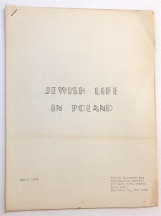Jewish life in Poland [three issues]