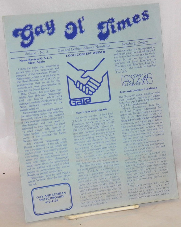 Cat.No: 212095 Gay Ol' Times: Gay and Lesbian Alliance newsletter; vol. 1