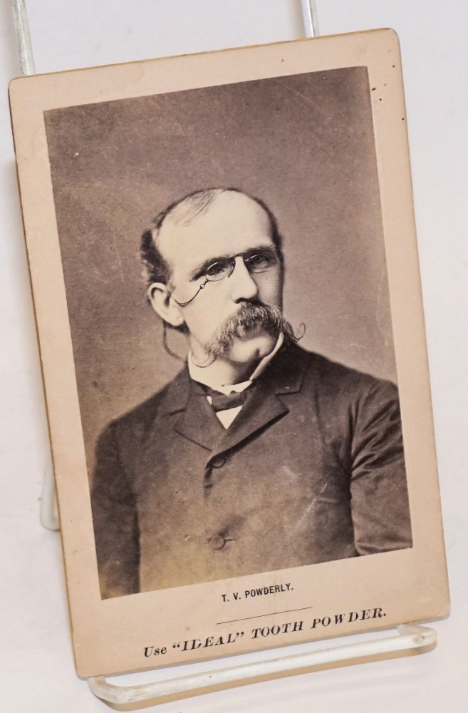 Cat.No: 212110 [Advertising card for Ideal Tooth Powder, with photographic portrait of