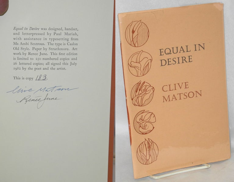 Cat.No: 212131 Equal in Desire [signed/limited]. Clive Matson, Renee June, Paul Mariah.