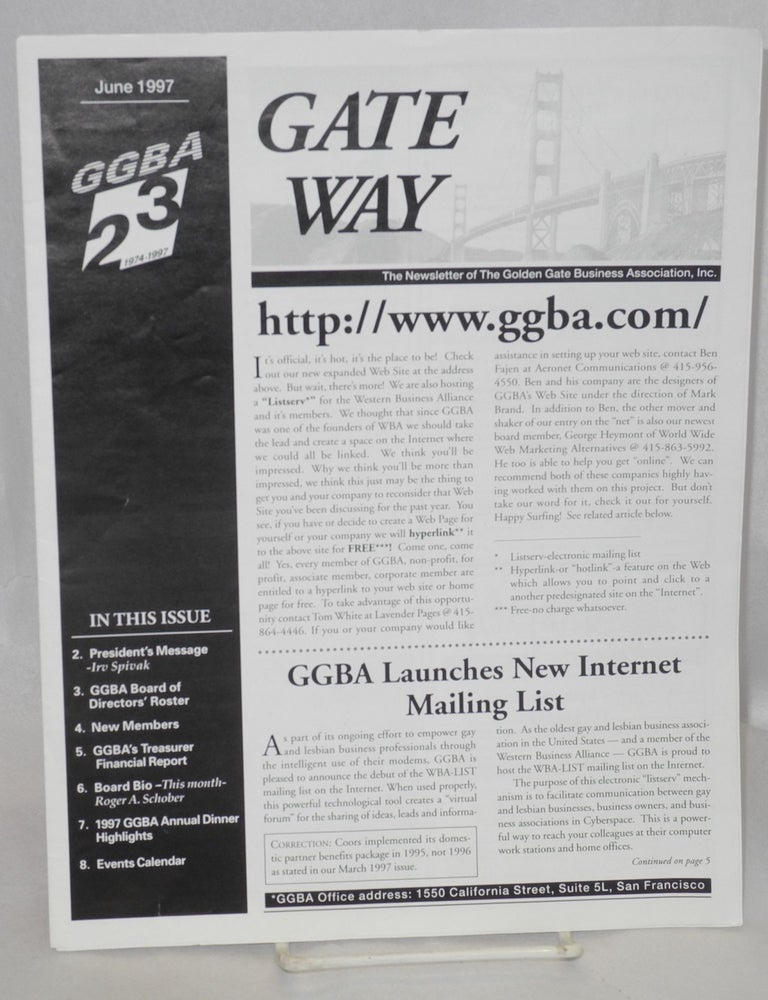 Cat.No: 212156 Gate Way: the newsletter of the Golden Gate Business Association