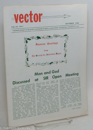 Cat.No: 212287 Vector: vol. 3, #1, December 1966: Man & God Discussed at SIR Open...
