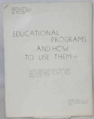 Cat.No: 212500 Educational programs and how to use them. Willie Stern