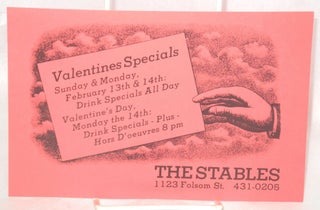 Cat.No: 212917 The Stables Valentines Specials: [leaflet