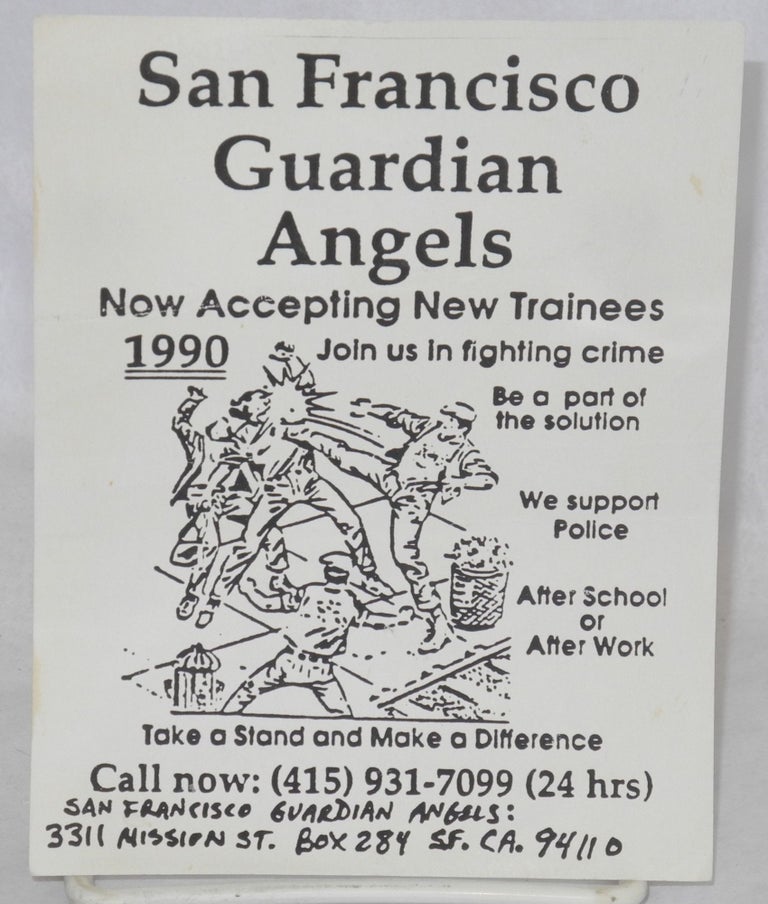 Cat.No: 213022 San Francisco Guardian Angels [leaflet] now accepting new trainees 1990; join us in fighting crime