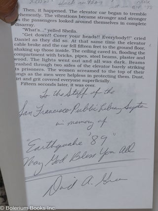 The Beginning of Sorrows: a novel based on the San Francisco Earthquake of 1989