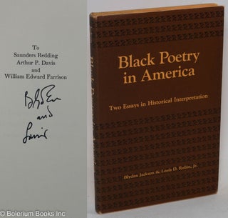Cat.No: 213677 Black Poetry in America: two essasys in historical interpretation. Blyden...