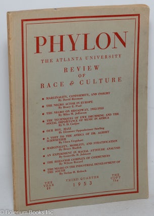 Cat.No: 213729 Phylon: the Atlanta University review of race and culture vol. 14, #3;...