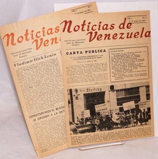 Cat.No: 214336 Noticias de Venezuela [two issues: vol. 1 nos. 7 and 8