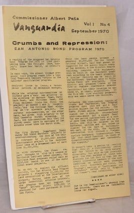 Cat.No: 214339 Vanguardia vol. 1, #4, September 1970: Crumbs and repression; San Antonio...