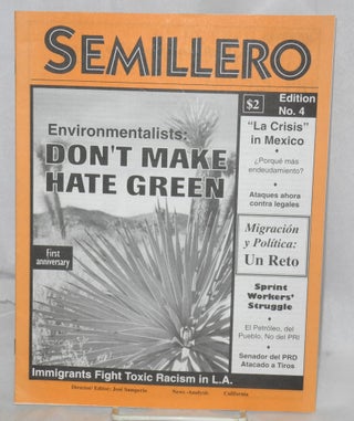 Semillero: information and analysis; nos. 1-4 /Abril-Mayo 1994 - Febrero-Marzo 1995 [first 4 issues]