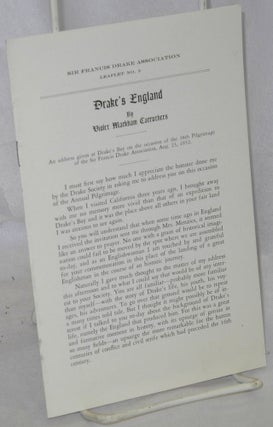 Cat.No: 214462 Drake's England; An address given at Drake's Bay on the occasion...