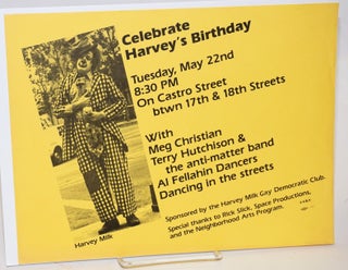 Cat.No: 214542 Celebrate Harvey's birthday. Tuesday, May 22nd 8:30 PM on Castro Street...
