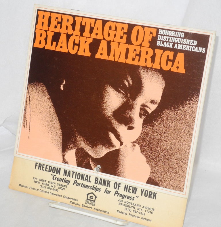 Cat.No: 214648 Heritage of Black America honoring distinguished Black Americans [1983 calendar]