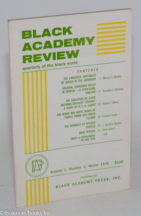Cat.No: 214682 Black Academy review: quarterly of the Black world; vol. 1, #4, Winter...