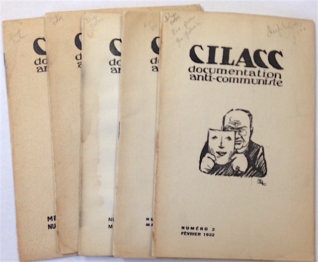 Cat.No: 214953 CILACC: documentation anti-communiste [five issues]. Centre International de Lutte Active Contre le Communisme.