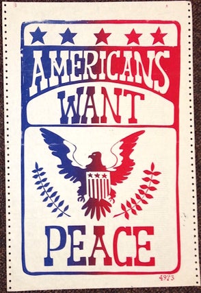 Cat.No: 215003 Americans want peace [poster