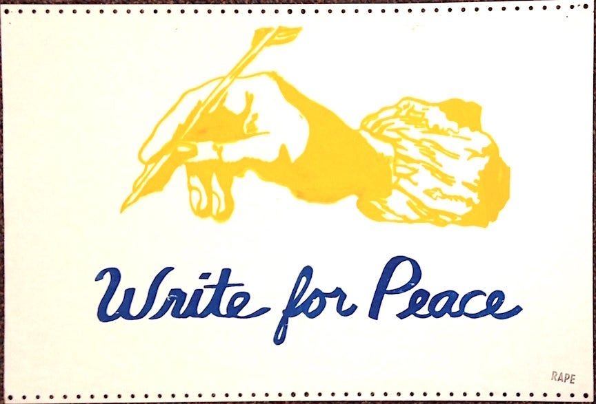 Write for peace poster
