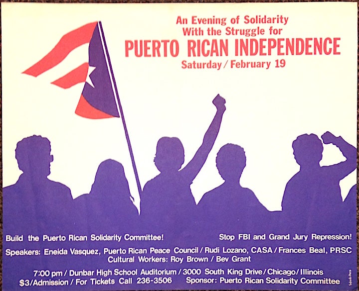 Cat.No: 215103 An evening of solidarity with the struggle for Puerto Rican independence [poster]