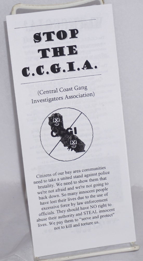 Cat.No: 215171 Stop the CCGIA (Central Coast Gang Investigators Association)