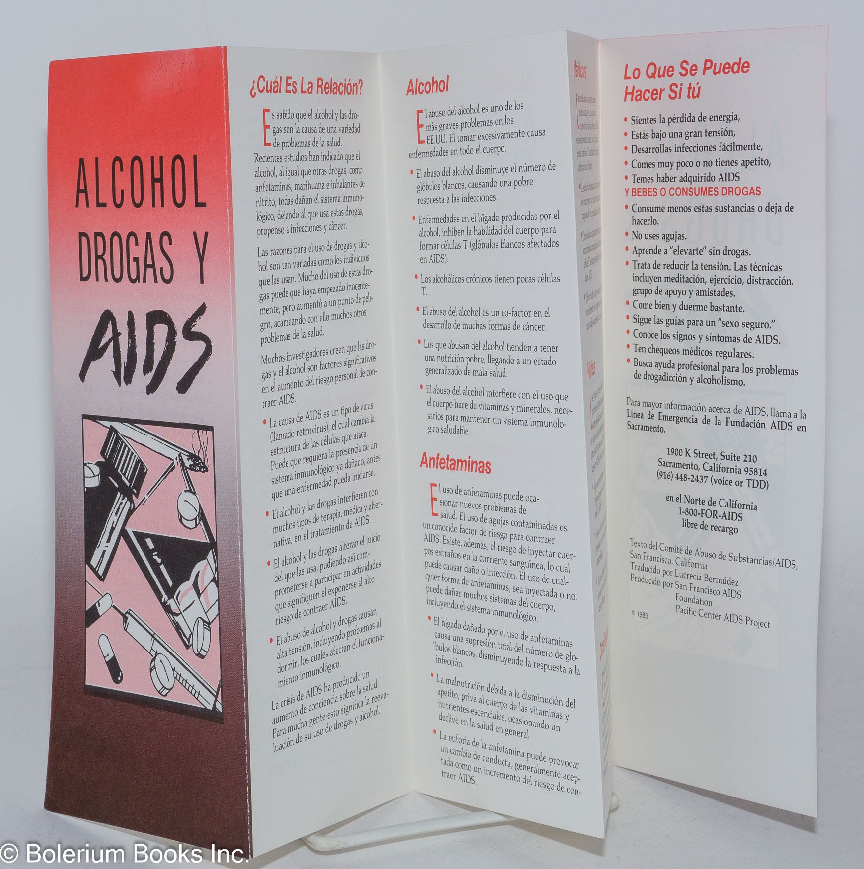 Alcohol, Drugs & AIDS/Alcohol, Drogas y AIDS brochure
