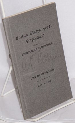 Cat.No: 215257 United States Steel Corporation and subsidiary companies. List of...