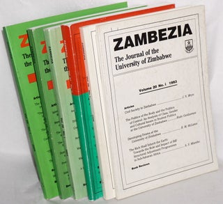 Cat.No: 215382 Zambezia: the journal of the University of Zimbabwe [six issues