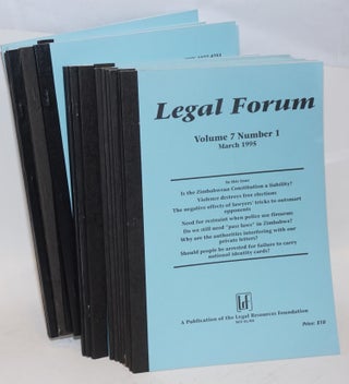 Cat.No: 215409 Legal forum [23 issues]. Legal Resources Foundation, Zimbabwe