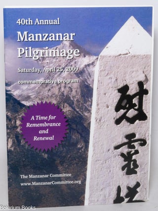 Cat.No: 216290 40th annual Manzanar pilgrimage. Saturday, April 25, 2009. Commemorative...