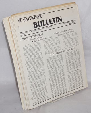 Cat.No: 216296 El Salvador bulletin. Vol. 1, no. 1 (Nov. 1981)-v. 3, no. 2 (Dec. 1983)...