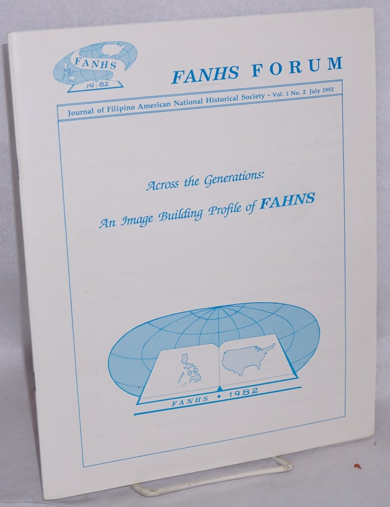 Cat.No: 216689 FANHS Forum: Journal of Filipino American National Historical Society. Vol