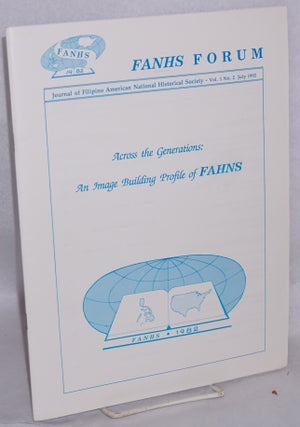 Cat.No: 216689 FANHS Forum: Journal of Filipino American National Historical Society....