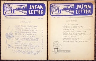 Cat.No: 216951 Japan letter. [two issues: vol. 1 nos. 7 and 8