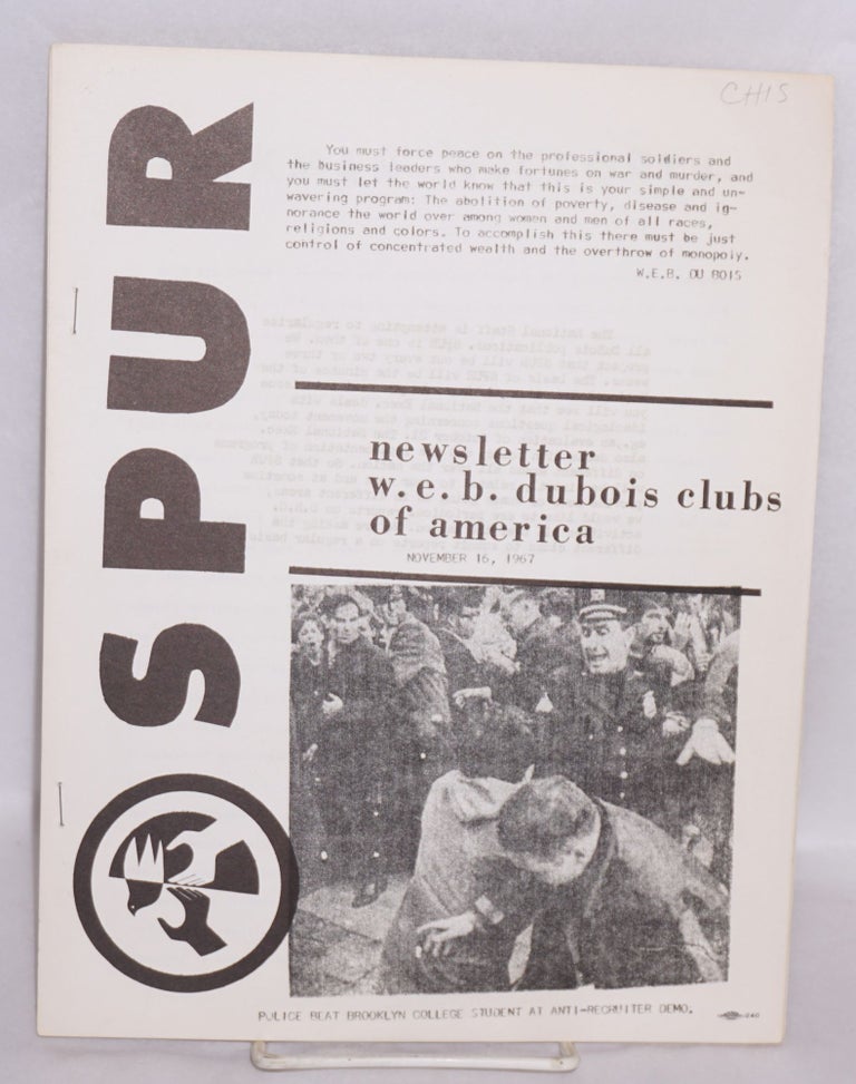 Cat.No: 217159 Spur. Newsletter, W. E. B. DuBois Clubs of America. November, 1967