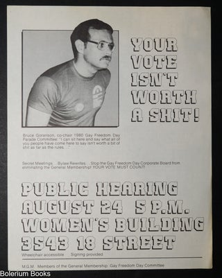 Cat.No: 217166 Your vote isn't worth a shit! / ...Or is it? [handbill